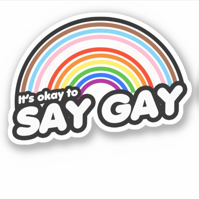 Sticker C'est correct de dire gay (Devant)