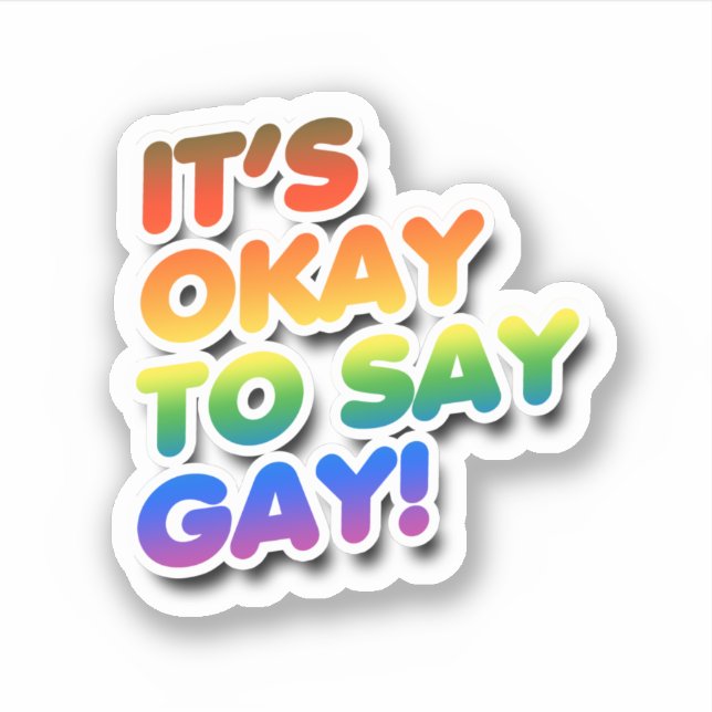 Sticker C'est correct de dire gay (Devant)
