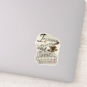 Sticker C'est du café simple et un livre