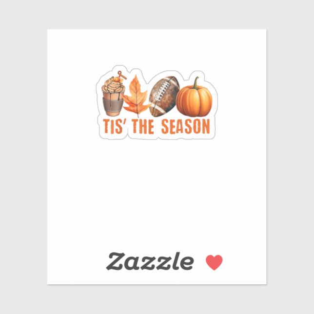 Sticker C'Est La Saison Citrouille Leaf Latte Fall Thanksg (Feuille)