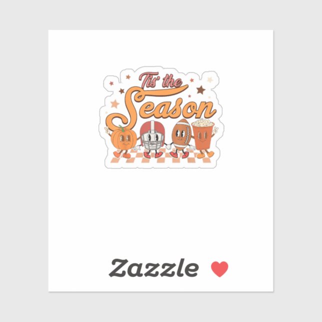 Sticker C'Est La Saison Citrouille Leaf Latte Football Cre (Feuille)