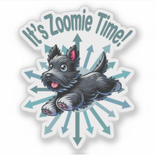 Sticker C'est l'heure de Zoomie Scottish Terrier
