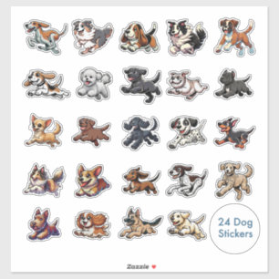 Sticker C'est l'heure Zoomie - Collection de 24 autocollan