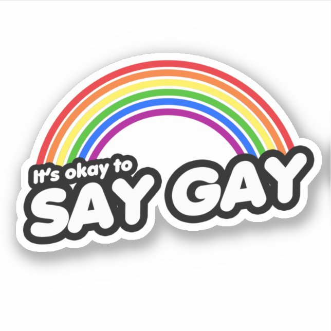 Sticker C'est ok de dire gay (Devant)