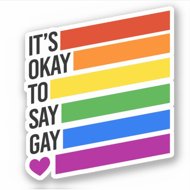 Sticker C'est ok de dire gay (Devant)