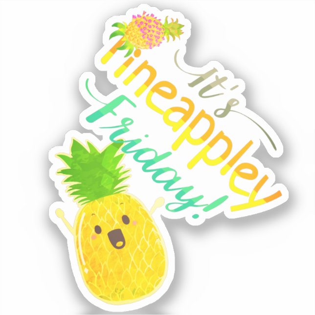 Sticker C'est Pineappley Friday - Punny Garden (Recto)