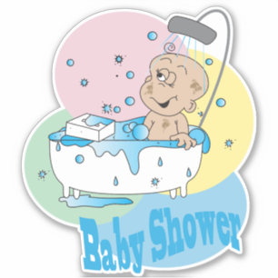 Sticker C'est un Baby shower - Baby Boy - Kiss-Cut