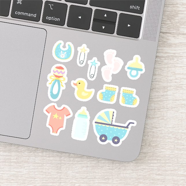 Sticker C'est un Baby shower bleu garçon (Détail)