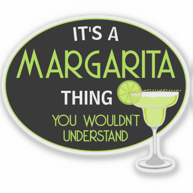Sticker C'est une histoire de margarita que vous ne compre (Devant)