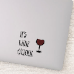 Sticker C'est Wine O'Clock