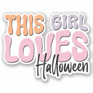 Sticker Cette fille adore Halloween