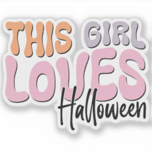 Sticker Cette fille adore Halloween