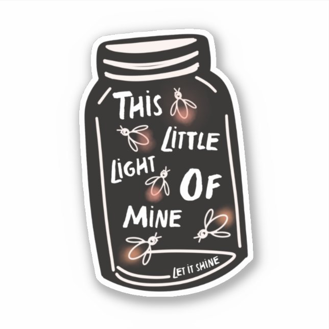 Sticker Cette petite lumière à moi Christian (Devant)