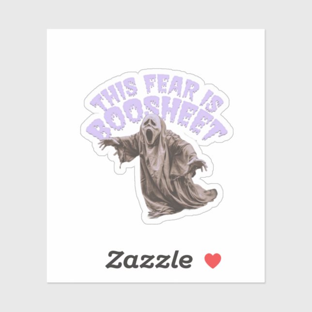 Sticker Cette Peur Est Bosheet - Drôle Fantôme D'Halloween (Feuille)