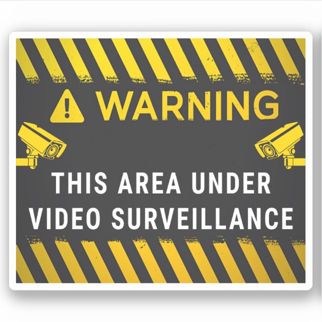 Sticker Cette Zone Est Sous Surveillance Vidéo (Devant)