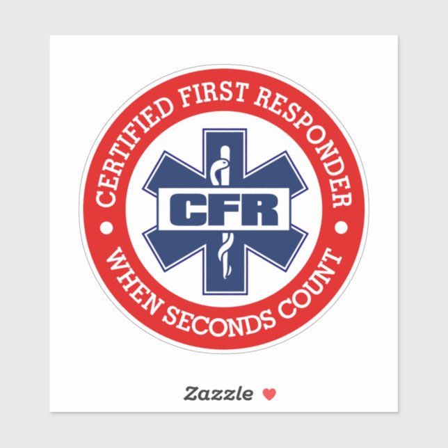 Sticker CFR (premier répondant certifié) (Feuille)