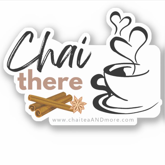 Sticker Chai Black Tea Pun - Chai There (Devant)