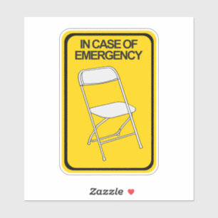 Sticker Chaise pliante En coque d'urgence
