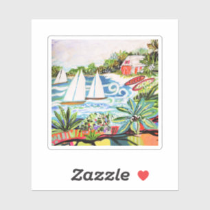 Sticker Chalet rouge de la Baie II