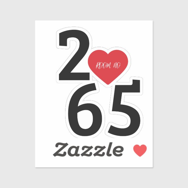 Sticker Chambre numéro 256 en maillot Tri-Blend (Feuille)