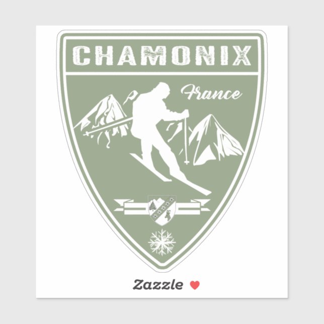 Sticker Chamonix France (Feuille)