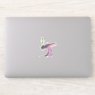 Sticker Champignon aquarelle fantaisiste
