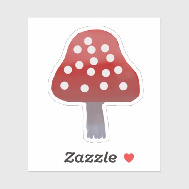 Sticker Champignons à pointes rouges (Feuille)