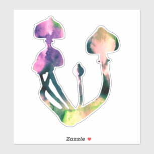 Sticker Champignons aquarelles