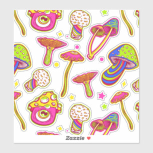 Sticker Champignons colorés : Magie Extraordinaire Plante 