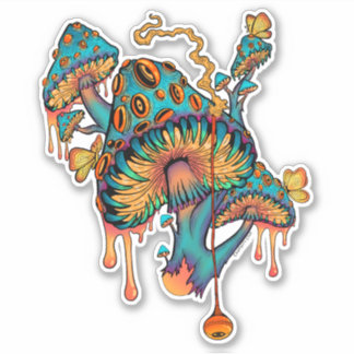 Sticker Champignons de monstres colorés