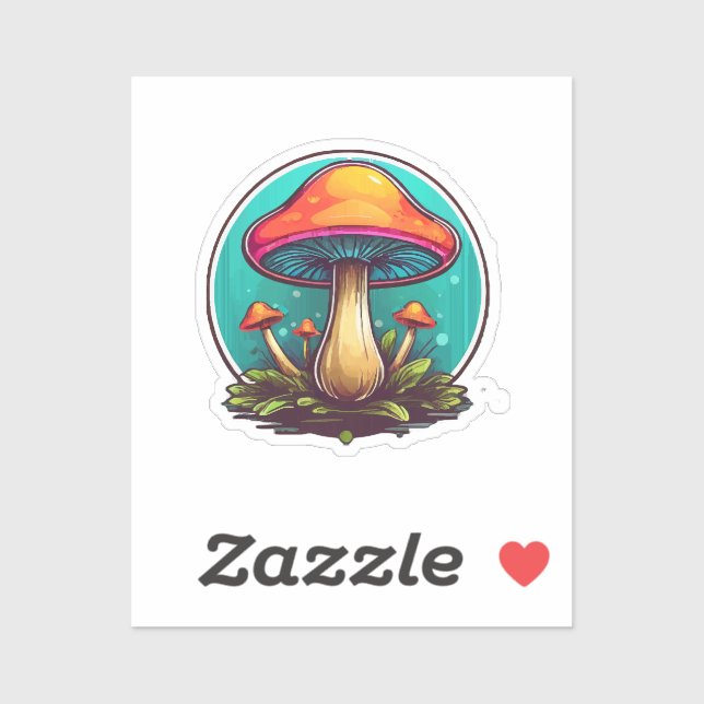 Sticker Champignons Magiques Colorés (Feuille)