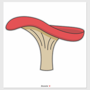 Sticker Champignons rouges caricaturés