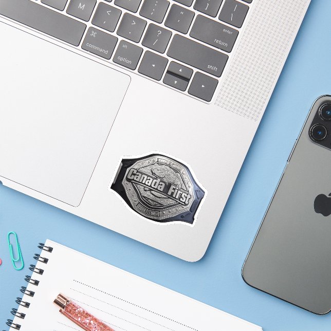 STICKER CHAMPION CANADAFIRST (Ordinateur portable avec iPhone)
