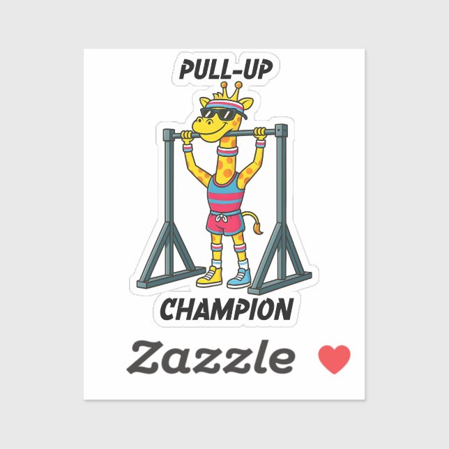 Sticker Champion des Tractions – Design de Rééducation Drô (Feuille)