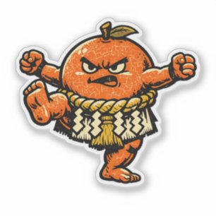 Sticker Champion Sumo Orange — Rétro Vintage Yokozuna