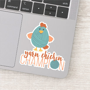 Sticker Championnats du monde de poulet Turquoise et rouil