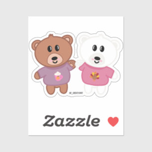 Sticker Chandail d'automne amis ours