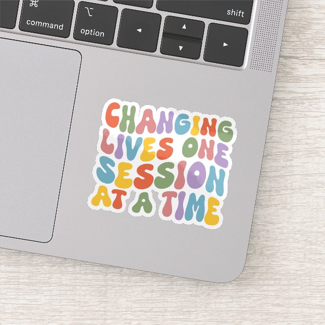 Sticker Changement de vie Une séance à la fois, Thérapeute (Détail)