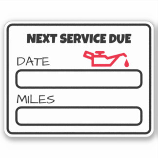 Sticker Changement d'huile de mûre sur mesure