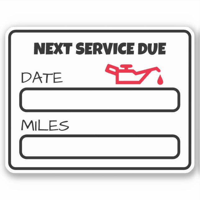 Sticker Changement d'huile de mûre sur mesure (Devant)