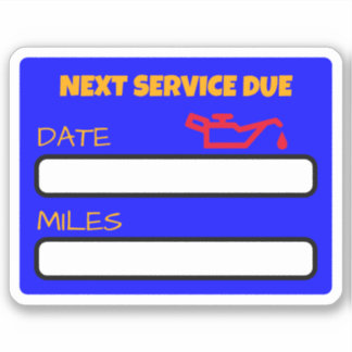 Sticker Changement d'huile de mûre sur mesure