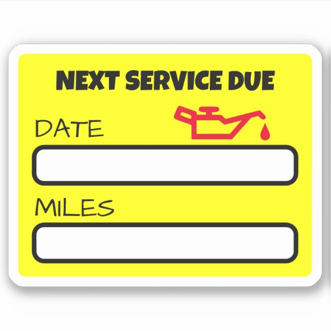 Sticker Changement d'huile de mûre sur mesure (Devant)