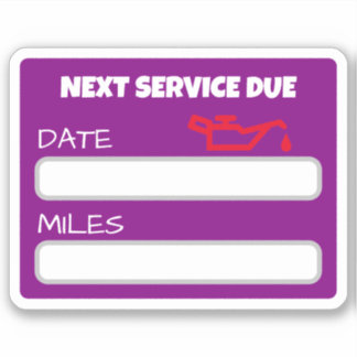 Sticker Changement d'huile de mûre sur mesure