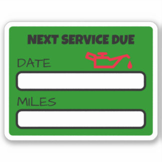 Sticker Changement d'huile de mûre sur mesure