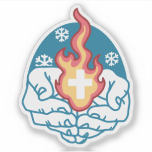 Sticker Changement du froid, Feu de foi - Chrétien motivat