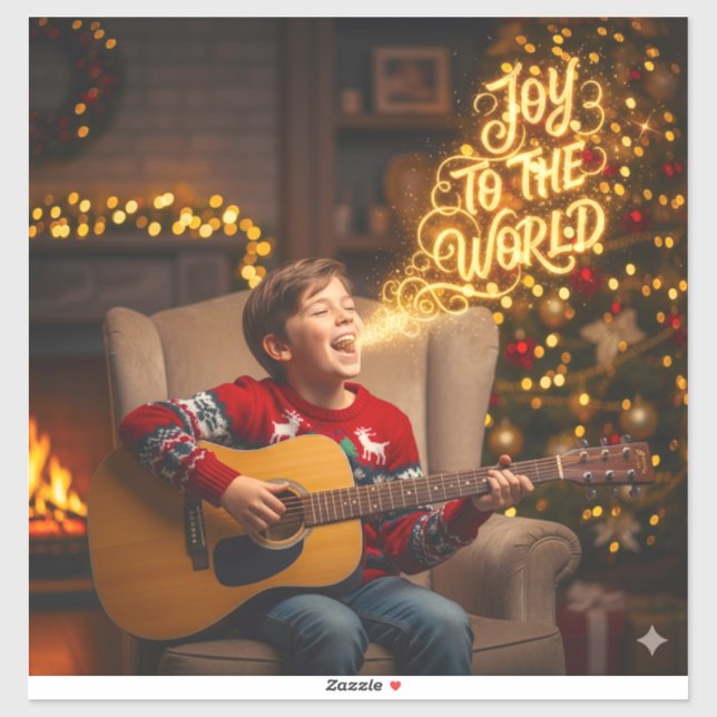 STICKER CHANSON DE NOËL THÈME ENFANTS CHANTANT (Feuille)