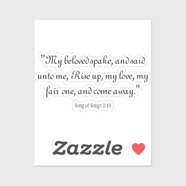 Sticker Chanson des chansons 2:10 (Feuille)