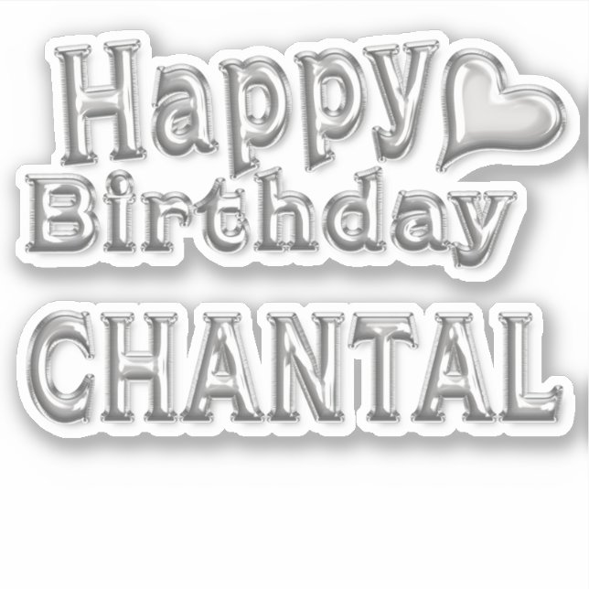 Sticker Chantal Happy Birthday (Devant)