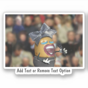 Sticker Chanter de la pomme de terre et du grand Casquette