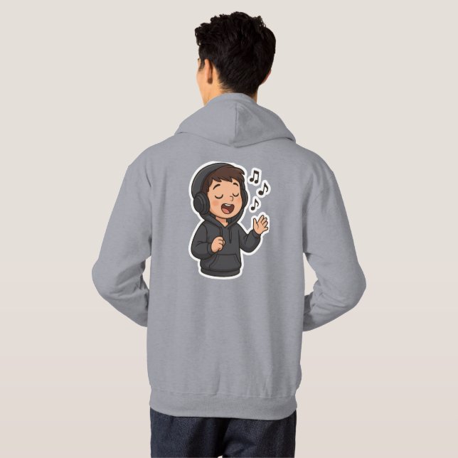 Sticker chanteur de Sweat - shirt à capuche cool � (Dos entier)